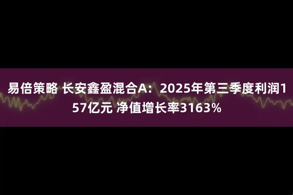 易倍策略 长安鑫盈混合A：2025年第三季度利润157亿元 净值增长率3163%